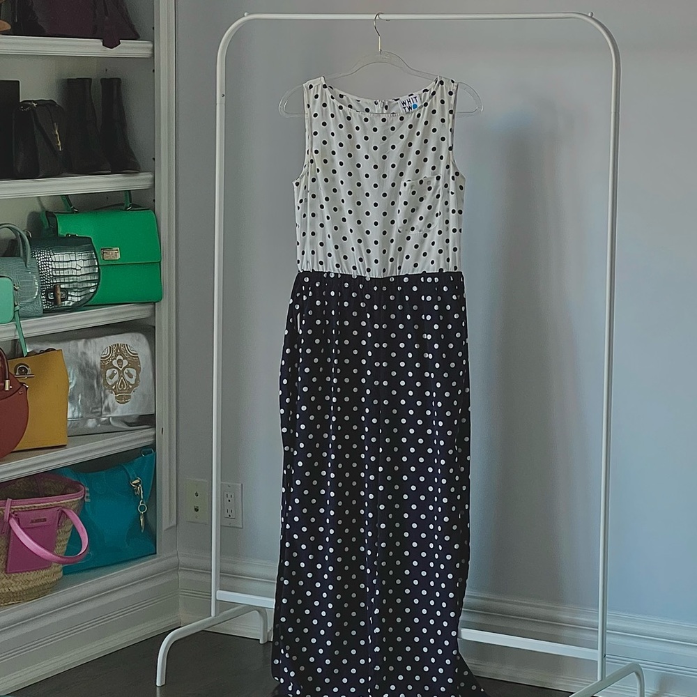 ANTHROPOLOGIE DOMINO DOT JUMPSUIT BY WHIT TWO